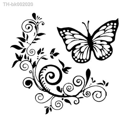 ✽▪㍿ LYKX Butterfly Flower Funny Vehicle Car Sticker Automobiles Motorcycles Exterior Accessories Reflective Vinyl Decals