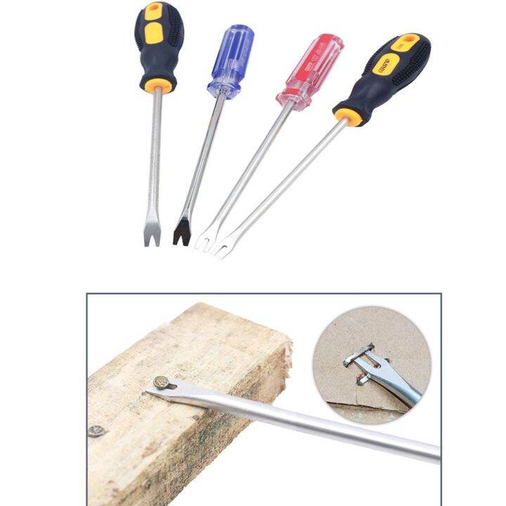OKDEALS DIY Hand Tools Upholstery Soft Grip Pry Bar Crowbar Nail Puller