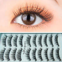 DINGSEN ขนตาปลอม10คู่3D สามมิติ Multi-Layer Eyelashes Supernatural จำลองหนา Curly Eyelashes Reusable ขนตาปลอม