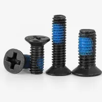 M2.5 M3 M4 M5 Black Countersunk Cross Dispensing Screw Electronic Screw KM Blue Glue Locking Flat Head Screw