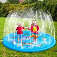 【YF】 100/170 CM Children Play Water Mat Summer Beach Inflatable Spray Pad Outdoor Game Toy Lawn Swimming Pool Kids Toys