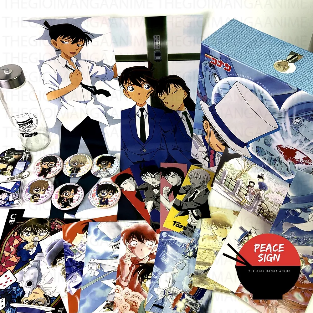 200) Hộp Quà Tặng To Detective Conan Kaito Kid Thám Tử Lừng Danh Ảnh Dán  Vòng Tay Ảnh Thẻ Postcard Anime Chibi | Lazada.Vn