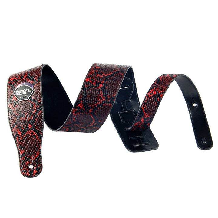 rockyou-snakeskin-pattern-guitar-strap-free-2-paddles-durable-adjustable-acoustic-electric-bass-strap-guitar-accessories