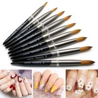 Nail Art Brush Kolinsky Hair Acrylic Round Nail Brush Professional Painting Drawing Pen Nail Tools 8/10/12/14/16/18/20/22/24 Artist Brushes Tools