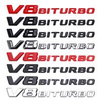 สัญลักษณ์ Biturbo V8ข้างกันชนรถทำจาก Abs สำหรับเมอร์เซเดส Amg C63 W205 W204 E63 W213 W212 3D W222 W221 G63อุปกรณ์เสริม W464