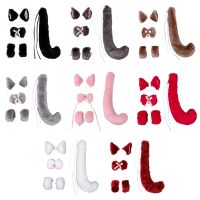 Cat Cosplay Costume 6 Pcs Kitten Ear and Tail Set with Collar Bow Tie Wristlet Anime Lolita Gothic Set My19 21 Dropshipping