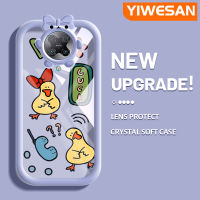 YIWESAN เคสสำหรับ Xiaomi F2โปรเรดมี่ K30โปรซูมได้,เคสนิ่มเป็ดสีเหลืองเล็กน่ารักกรอบเคสใส่ Tpu เคสกันกระแทกกล้อง