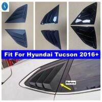 ฝาครอบบานเกล็ดชัตเตอร์กระจกมองหลังอัตโนมัติช่องระบายด้านข้างสำหรับ Hyundai Tucson 2016-2020สีดำสดใส/คาร์บอนไฟเบอร์/สีดำด้าน