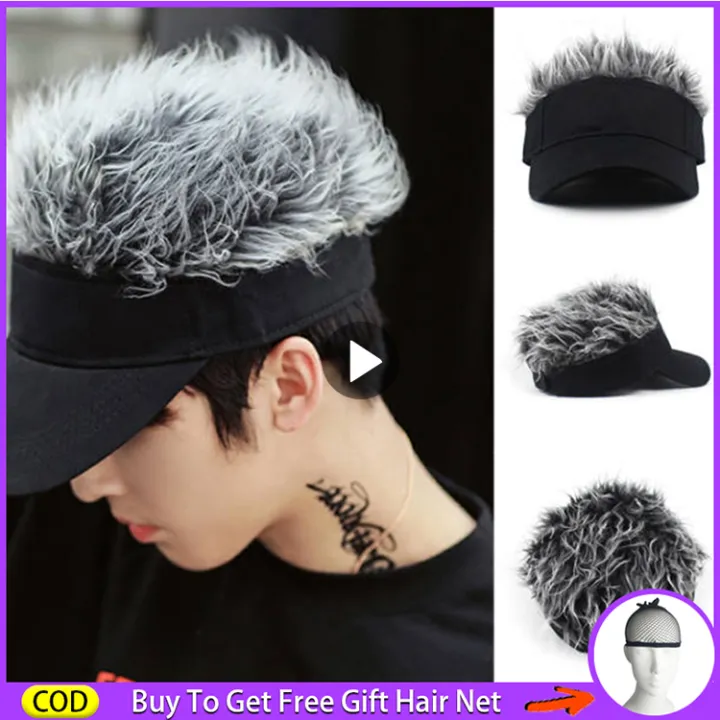 Mens Fashion Wig Cap Hip Hop Caps Cartoon Cosplay Hair Hat Props Hat