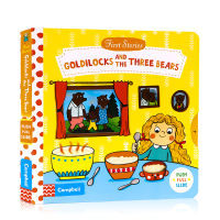 Original English picture book Goldilocks and the three bears blonde and three bear cubs childrens mechanism operation activity cardboard toy book first stories busy series fairy tales