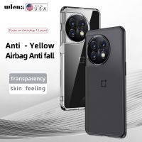 funda For OnePlus 11 5G Case Crystal Clear Hard PC Shockproof Camera Protection Transparent Matte Cover for One Plus 11 cases