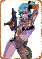 โปสเตอร์อนิเมะเกม Bulma Ice Fire ขนาด8X12นิ้วป้ายดีบุก