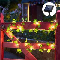 ✘ 2/5/10M Solar Lights Maple Leaf Fairy Lights Waterproof Outdoor Garland Solar Lamp Christmas for Garden Decoration