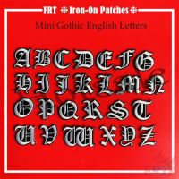 【hot sale】 ☎▲ B15 ☸ Mini Gothic English Letters Series Q-3：White Iron-on Patch ☸ 1Pc Iron on Sew on Badges Patches DIY Embroidery Patch