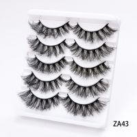 5 Pairs 3D Faux Cils Natural Thick Makeup False Eyelashes amp; Tweezer Set Long Lasting Eyelash Extension Cross Eye Lashes