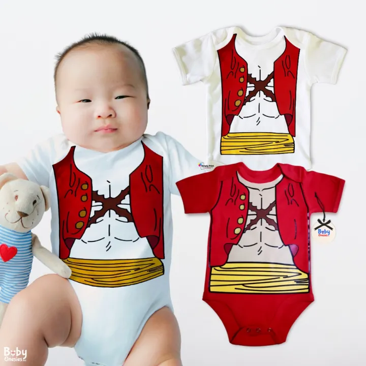 One Piece Luffy Baby Costume Summer Clothes Onesie – Baby Sleep Better