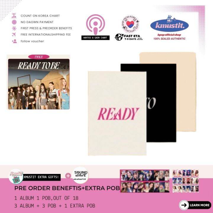 [0326] TWICE [ READY TO BE ] Mini 12th Album +POB ⭐️KMUSTIT KPOP Pre ...