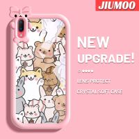 เคส JIUMOO สำหรับ VIVO Y93 Y93S เคส Y91C การ์ตูนน่ารักแมวกระต่ายแฟชั่นซิลิโคนเคสโทรศัพท์แบบใสเลนส์กล้องถ่ายรูปสัตว์ประหลาดน้อยน่ารักเคสกันกระแทกกรอบโปร่งใสกันกระแทกเนื้อนิ่ม