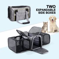 ℡ Cat Backpack Carrier for Pet Expandable Foldable Soft Dog 5 Open Doors Reflective Tapes Puppy Travel Bag Cats Accessories