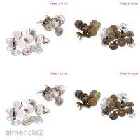 10 PiecesSets Magnetic Button Clasp Snaps - Purses Closures, Bags, Clothes - No Tools Required 1418mm Silver Bronze