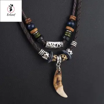 Dinosaur Tooth Necklace - Patterned