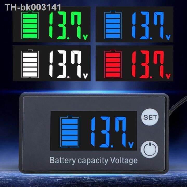 Battery Monitor Waterproof Digital Battery Capacity Tester Voltage Meter Tester With Lcd Display 5605