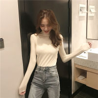 Ins Harajuku Autumn Winter Casual Soft Sweaters Sweet Plain Knitted Outerwear Tops Trend Women Long Sleeve Blouse