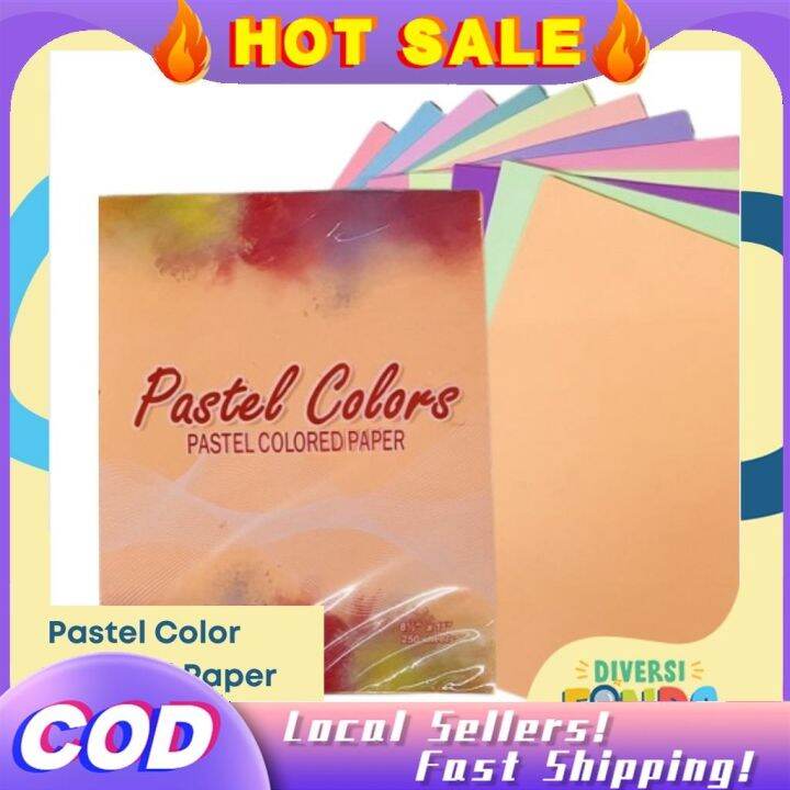 Pastel Colored Paper SHORT - 250 sheets per ream - assorted colors