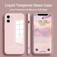 Liquid Tempered Glass Phone Case For iPhone 14 13 11 12 Pro Max Case Anti-knock Baby Skin Fram Cover For iPhone X XS MAX XR 7 8