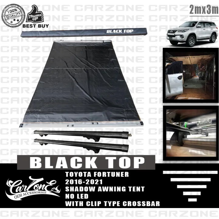 Toyota Fortuner 2016-2021 BLACK TOP 2mx3m Side Awning Tent for sedan ...