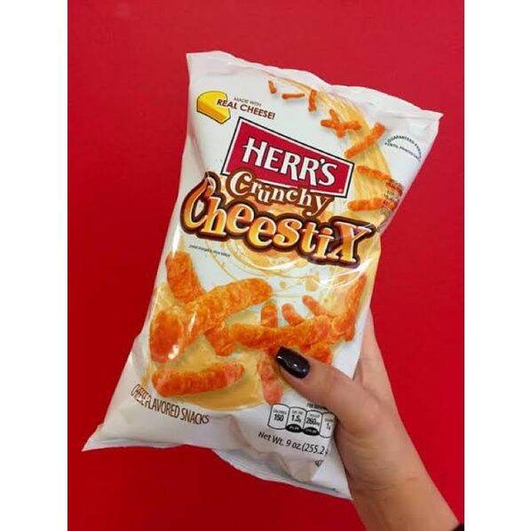 items-for-you-herr-s-crunchy-cheestix-255g-ข้าวโพดอบกรอบรสชีส-ทำจากเรียลชีส-นำเข้าจากอเมริกา-ขนมอเมริกา