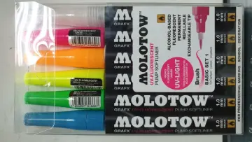 Molotow Grafx UV-Fluorescent 6 Color Basic-Set 1mm Brush Tip