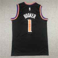 Jersey Basket ปักลาย Nba 21 Season Sun Team 1 Booker 1 Paul City สีดำแบบปักเสื้อกล้ามเจอร์ซีย์ชุดกีฬาบาสเกตบอล