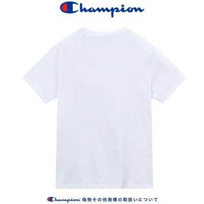 [ส่งของ]เสื้อยืดแขนสั้น ผ้าฝ้าย พิมพ์ลาย Champion สําหรับผู้ชาย