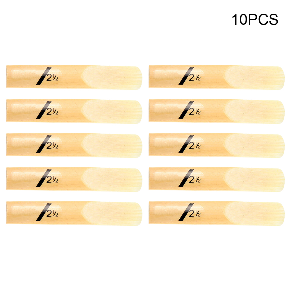 XIAO-WU 10 Pieces 2.5 Strength Clarinet Reeds Music Instrument Part Traditional Bamboo Reeds 