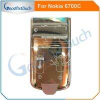 ฝาครอบด้านหลังโทรศัพท์มือถือ6700c แบบคลาสสิกสำหรับ Nokia 6700อะไหล่ทดแทนโลหะเคสด้านหลังสีทองสีเงินสีดำ