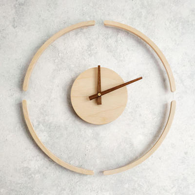 14นิ้วนาฬิกาแขวนไม้สร้างสรรค์แขวนนาฬิกาสำหรับห้องน้ำห้องนั่งเล่นห้องเรียน