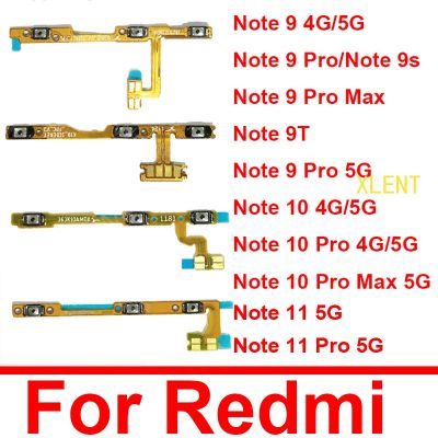 สายเคเบิลอ่อนสำหรับ Xiaomi Redmi โน๊ต9 Pro Max Note 9S 9T 10S 11 Pro 4G 5G อะไหล่สำหรับสวิตช์กุญแจปุ่มปรับเสียง