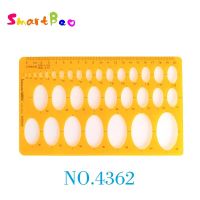 แม่แบบการวาดภาพรูปไข่แบบรูปไข่ลายฉลุไม้บรรทัดหน่วยเมตริก No.4362