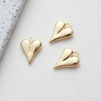 4PCS 14K Gold Plated Love จี้สำหรับเครื่องประดับสร้อยคอ Diy ต่างหูอุปกรณ์ Hand Made ทองแดง Accessories