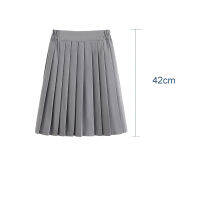 Japanese School Uniforms Girls Solid Color High Waist Pleated Skirt Long JK Suit Black Grey High School Student Women Clothes