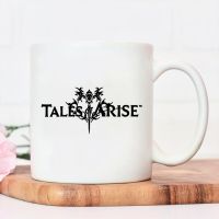 Tales of Arise Print Ceramic Mugs Cute Cartoon Text Pattern Water Cup Juice Mugs High Quality Design Coffee Cup with Big Handrip