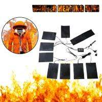 9/8/6/5/3 In 1 Clothes Heater Pad Adjustable USB Electric Heating DIY Winter Outdoor Clothing Shoes Socks Heated Warmer Power Points  Switches Savers