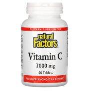 Natural Factors, Vitamin C, Plus Bioflavonoids &amp; Rosehips, 1,000 mg, 90 Tablets