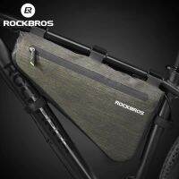 2023☽◊ ROCKBROS Rainproof Bike Bag Large Capacity MTB Road Frame Bag Triangle Pouch Waterproof Caulking Bicycle Bag Pannier Accessories