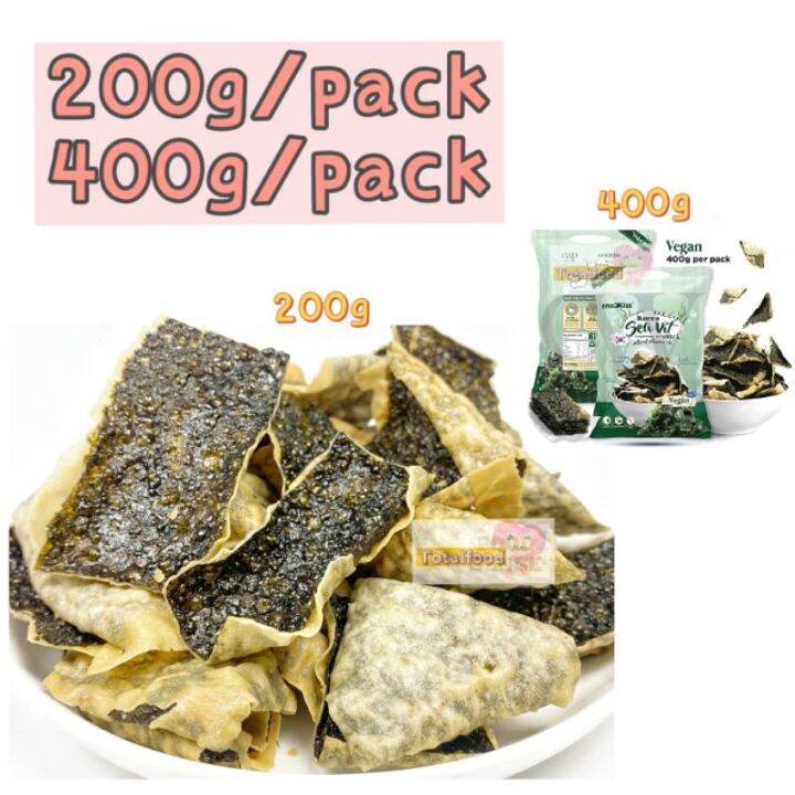 【200g /400g】Biskut Seaweed Crackers Snackiss Crispy Snack Vegan Lazada