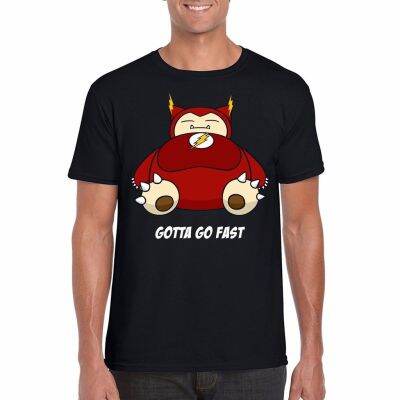 New  100% Cotton O-neck T-Shirt  MenS T-Shirt Snorlax Gotta Go Fast The Flash Mens T Shirt0% Cotton Sports