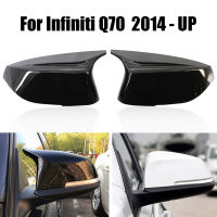 1คู่สำหรับ Q50 Q60 Q70 QX30 Infiniti 2014- Door กระจกปกหมวกทนทานอัตโนมัติกระจกมองข้างปกรถภายนอกอำนวยความสะดพอดี