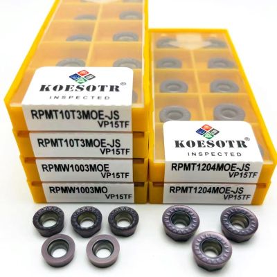 RPMT1204 RPMW1003 RPMT10T3MO JS VP15TF เม็ดมีดคาร์ไบด์กลมด้านในคุณภาพสูง RPMT 1204CNC เครื่องมือกลึงโลหะ RPMW