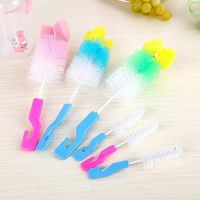 2Pcs/set Baby Nipple Milk Bottle Brushes Sponge Plastic Cleaning Set 360 Degree Sponge Cleaner + Pacifier Brush Cleaning Tools